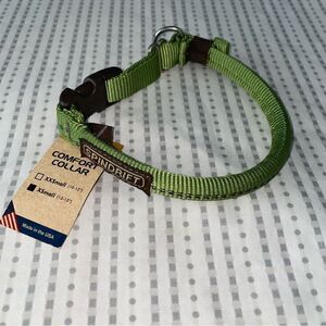 Spindrift dog collar, green, size XSMALL (12”-15”) NWT